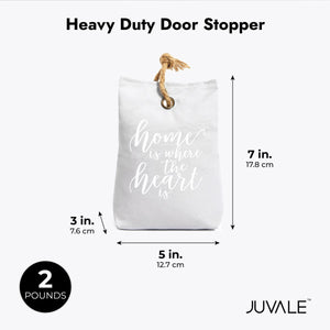Home is Where The Heart is Heavy Duty Door Stopper Weight Bag (2 Lbs, 5 x 3 x 7 in)