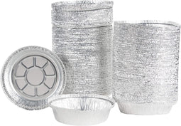 Aluminum Foil Pie Pans, Disposable Tin Pan (7.5 x 5.7 x 6.7 in, 200 Pack)