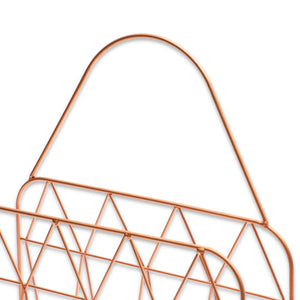 Juvale Hanging Magazine Rack (15.5 Inches, Rose Gold)