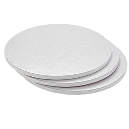 3 Pack 14 Inch Round Cake Drum Board Set, Round Boards for Baking Supplies, Desserts (0.5 Inches Thick)