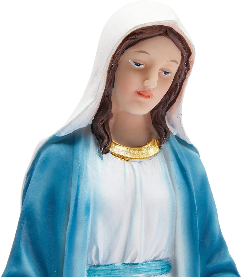 Juvale Religious Statue, Our Lady of Miracles Figurine, Christian Decor (12 Inches)