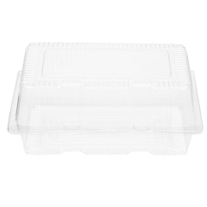 50 Pack Clear Disposable Food Containers with Hinged Lids, 9x6x4 Inch Plastic Take Out Boxes