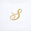 Monogrammed Fingertip Towels, Letter S Embroidered Gift (11 x 18 in, Set of 4)