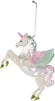 Juvale Rainbow Unicorn Ornament - 2-Pack Glass Christmas Tree Decor with String, Magical Multicolored Glitter Design, Winter Holiday Festive Hanging Decoration, 5 x 4.5 x 2 Inches