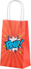 Comic Book Hero Party Favor Gift Bags with Handles (4 Colors, 12 Pack)