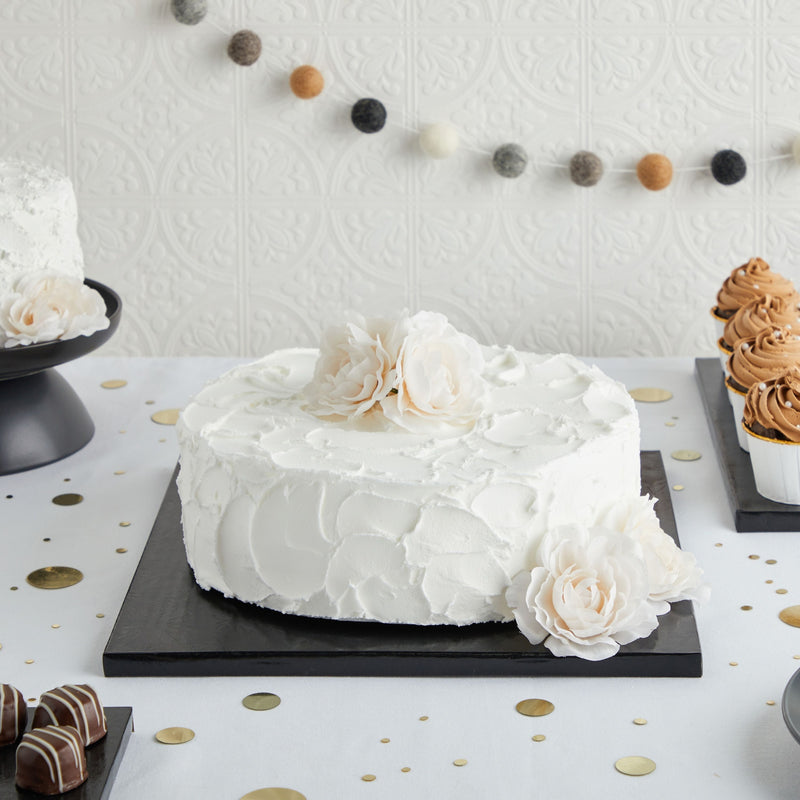 12 Inch Black Square Cake Boards, Foil Cake Drums for Baking Desserts (6 Pack)