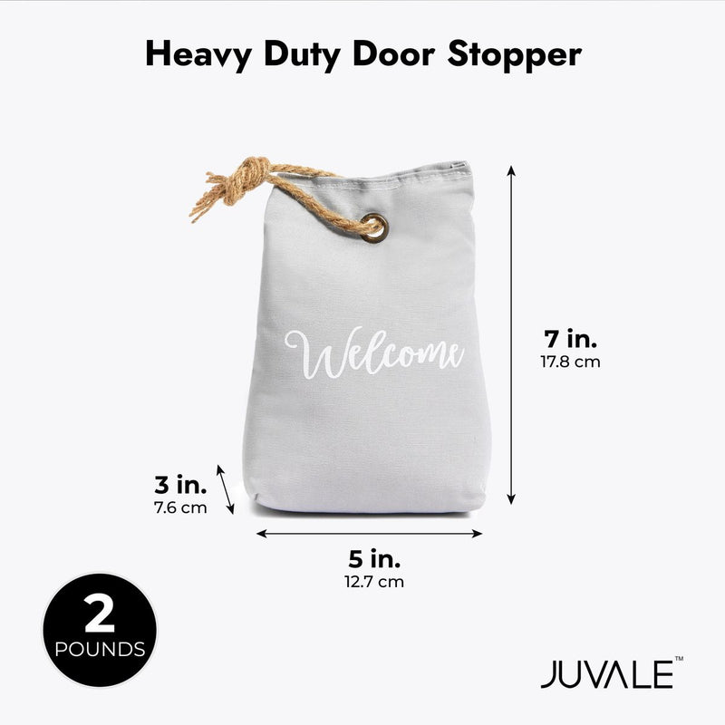 Welcome Heavy Duty 2 Lb Door Stopper Weight Bag in Grey, (5 x 5 x 3 in)