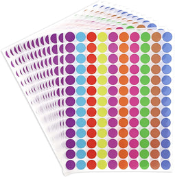 Juvale Color Coding Sticker Dots (2600 Count) .75 Inch, 10 Colors