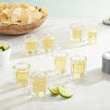 24 Pack Clear 2 Oz Square Shot Glasses for Birthday, Wedding, Bulk Set for Tequila, Whiskey, Vodka, Liqueurs