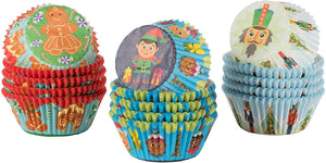 300 Pack Christmas Cupcake Liners, Standard Size Baking Cups for Holidays (3 Inches)