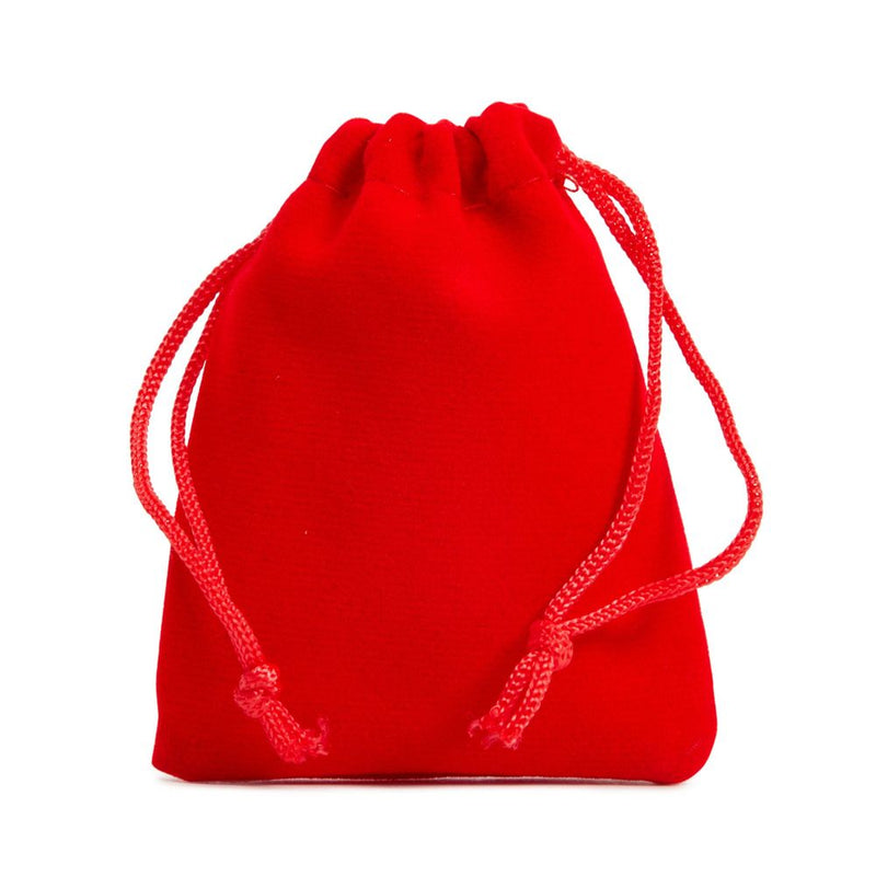 Velvet Jewelry Pouch Drawstring Bags for Gifts (2.7 x 3.5 In, Red, 50 Pack)