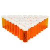 Empty Prescription Bottles with Lids, Plastic 6 Dram Pill Vials (Orange, 50 Pack)