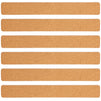 6 Pack Adhesive Cork Board Bulletin Bar Strips for Walls, 12x1.5" Pin Boards with Tape for Office Supplies, Reminders, Notes