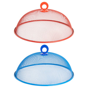 4 Pack Metal Mesh Food Tent, Outdoor Plate Serving Covers (4 Colors, 11 In)