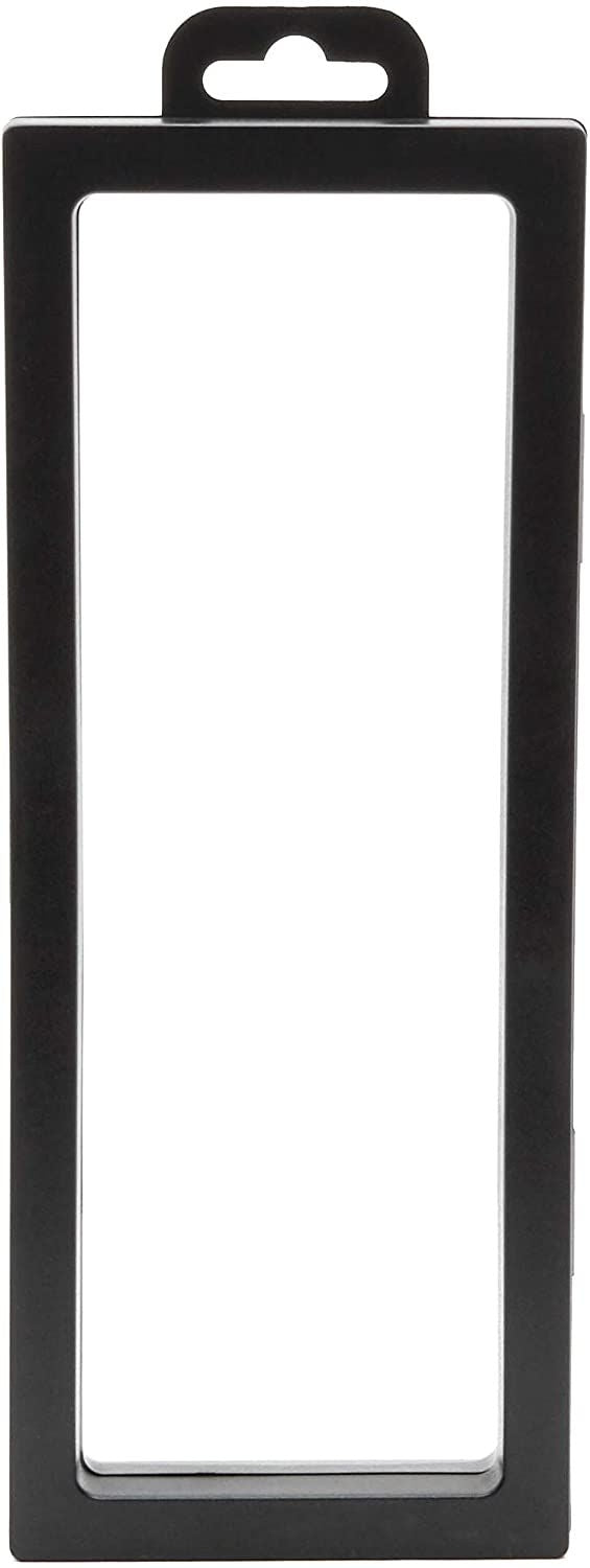 Juvale 3-D Floating Display Case with Hang Hook, 3 Pieces, Black