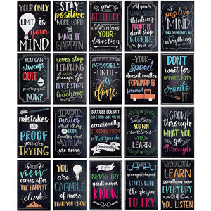 20 Pack Motivational Posters, 13x19 Growth Mindset Signs, Teacher Classroom Supplies