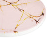 Set of 8 Ceramic Gold Marble Table Coasters for Drinks with Holder and Cork Base, 4 Colors (4 Inches)