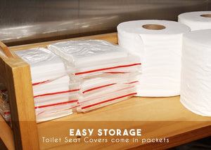 Paper Toilet Seat Covers - Travel Size -Disposable - Perfect for Purses and Handbags - White - 100 Count Covers - 16" x 14"