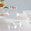 Clear Acrylic Blocks, Small Pedestal Riser for Display Stands (1x2x2 In, 2 Pack)