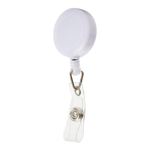 100 Pack Retractable Badge Reel, ID Holders for Nurses and Teachers, Office Supplies, White (26.5 In)