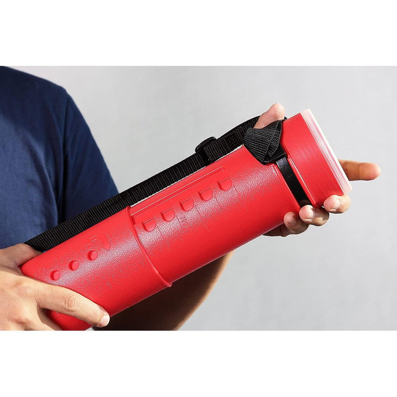 Red Expandable Storage Tube for Posters, Blueprints, and Artwork (24 to 40 In)