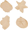 Unfinished Wooden Sea Shell Christmas Tree Ornaments for Crafts (24 Pack)