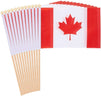 12-Piece Canada Stick Flags - Canadian Hand-Held Flags, Polyester Country Stick Flag Banners, Decorations for Parties, Parades, Sports Events, and International Festivals- 5.5 X 8.3 inches