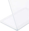 Clear Slant Back Plastic Sign Holder, Vertical Display Stand (5 x 7 in, 6 Pack)