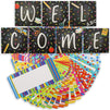 Juvale Classroom Welcome Banner and 50 Name Tags