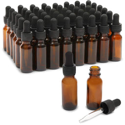 15 Count 4 oz Amber Glass Dropper Bottles and 6 Funnels (120 ml, 21 Pieces)