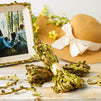 Leaf Ribbon Burlap Twine, DIY Birthday, Wedding & Baby Shower Decor (11 Yd,  4 Pack)