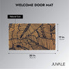 Natural Coir Welcome Door Mat, Bohemian Style Decor (Brown, Black 17 x 30 in)