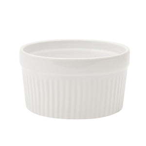 6 Pack White Ceramic Ramekins 8 oz, Oven-Safe for Baking, Creme Brulee, Souffle