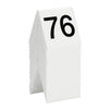 Set of 25 Acrylic Table Numbers for Wedding Reception, Plastic Tent Cards Numbered 76-100 for Restaurants, Banquets (3 x 2.75 x 2.5 In)