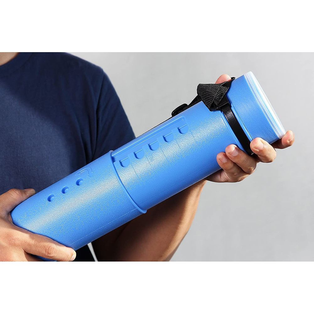 Juvale Poster Tube With Strap, Blue Expandable Storage Tube