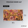 Eiffel Tower Welcome Door Mat with Non Slip Backing, Bonjour Home Paris Decor (Coir, 17x30 In)