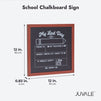 First and Last Day of School Chalkboard Sign, Teacher Classroom Supplies (2 Pieces)