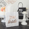 Bridal Shower Party Gift Bags with Tissue Paper, Team Bride and Groom (Set of 20)