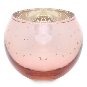 Juvale Round Mercury Glass Votive Candle Holders (2.7 in, Rose Gold, 12 Pack)