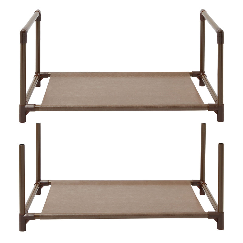 Juvale 4 Tier Expandable Stackable Shoe Rack, 24-45 Shelf