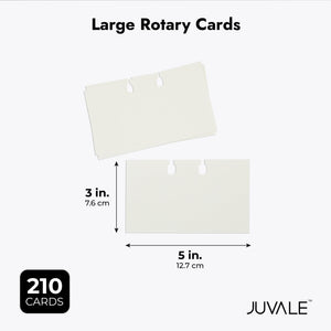 Blank Rotary Cards for Rolodex, Office Supplies (5 x 3 In, 70 Sheets/210 Pieces)