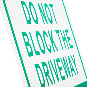 Juvale Please DO NOT Block Driveway Sign (10 x 14 in, Aluminum, 3 Pack)