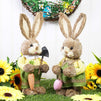 Standing Bunny Statues, Easter Bunny Figurines for Party and Home Decor (12 in, 2 Pack)
