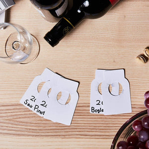 Blank Wine Bottle Tags, Cellar Labels for Organization (White, 300 Pack)