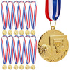 Juvale 2 Inch Gold Medals for Basketball Teams (12 Pack)