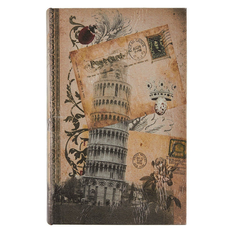 Book Safe – 3-Pack Fake Hollow Books, Hollowed Out Decorative Faux Books with Secret Hidden Compartment Box for Storage – Hide Jewelry, Money, Valuables, and More, Leaning Tower of Pisa Design