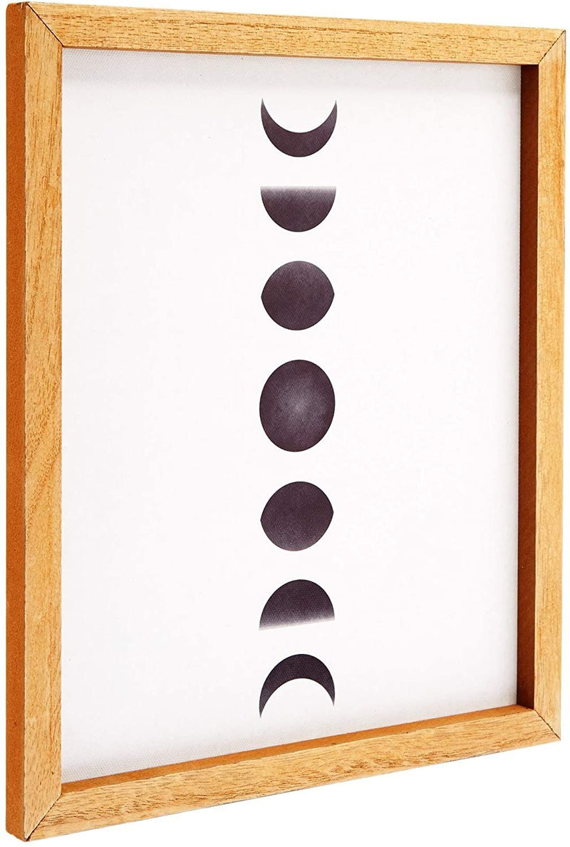 Moon Phases Wall Décor, Modern Framed Art (10 x 11.8 Inches)