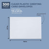 Plastic Sleeves for Card, Clear Envelope (7.6 x 5.7 In, 300 Pack)