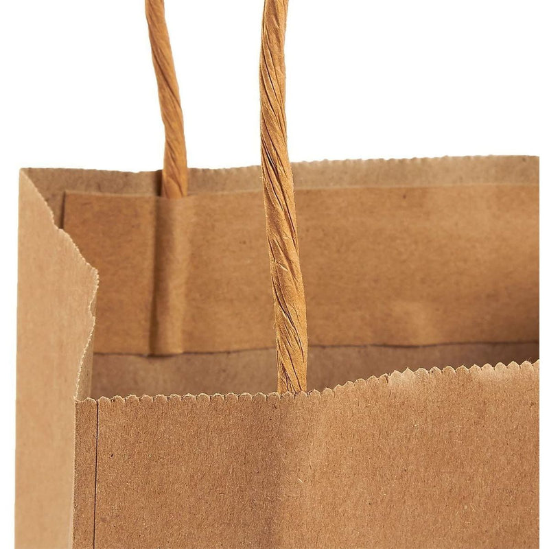 Juvale Small Kraft Paper Gift Bags with Handles (Brown, 8.5 x 5.25 Inches, 36 Count)