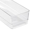 6 Piece Set Clear Plastic Drawer Organizers for Desk, Office, Acrylic Storage Containers in 3 Assorted Sizes